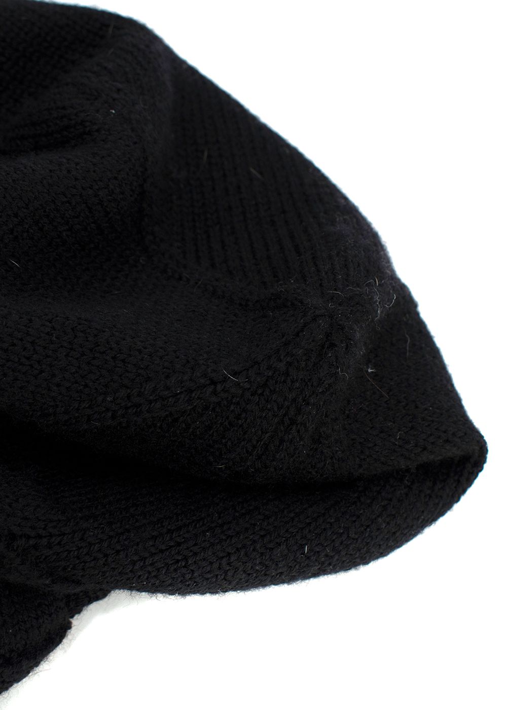 Preowned Bottega Veneta Black Wool Knit Beanie