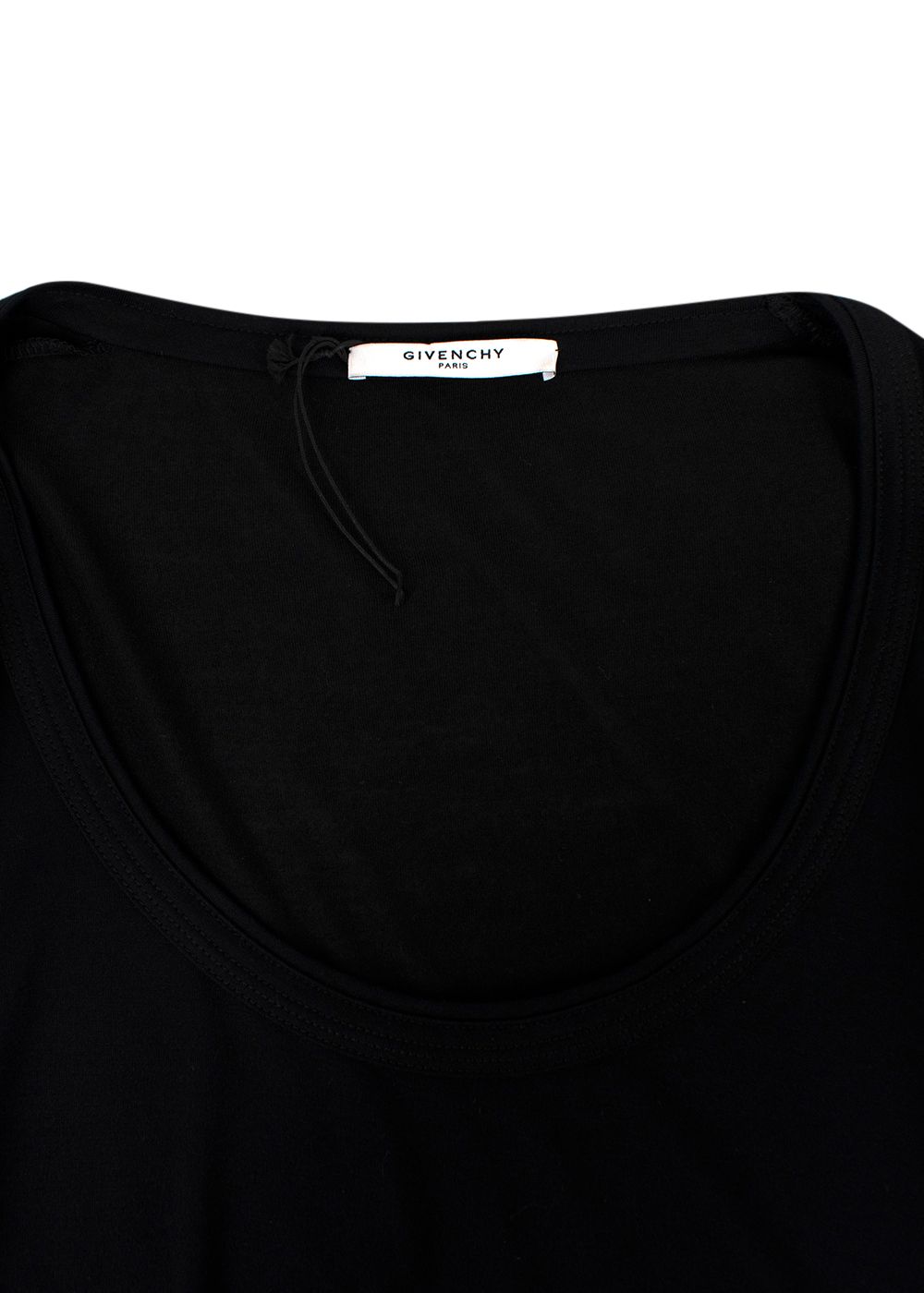 Givenchy Black Zip Side Black Sleeveless T-Shirt Size M