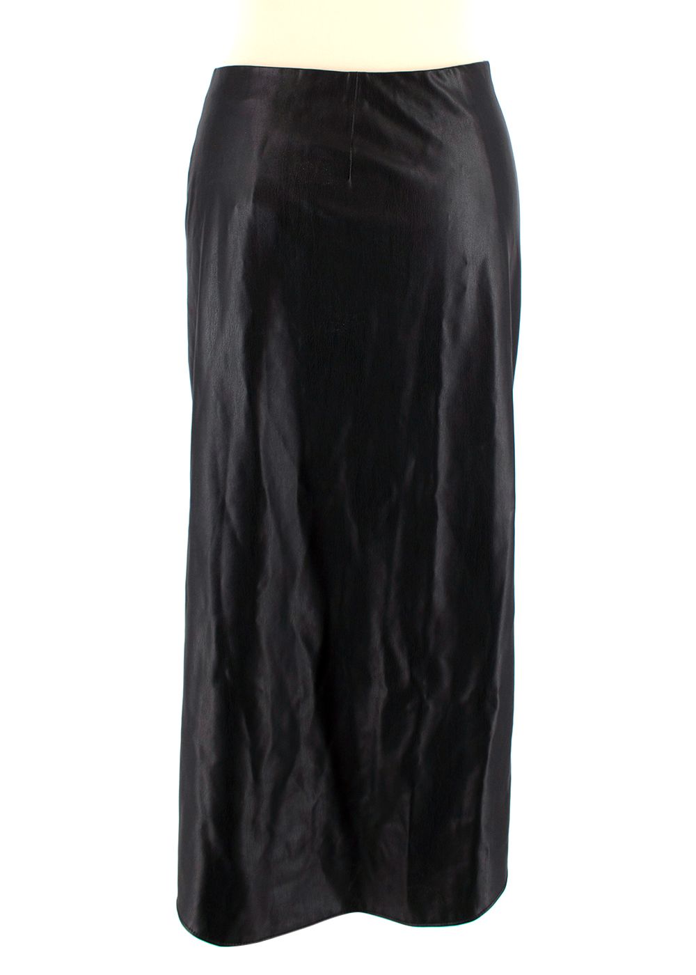 Veronica Beard Ari Vegan Leather Skirt Size XS Black polyurethane/rayon/spandex