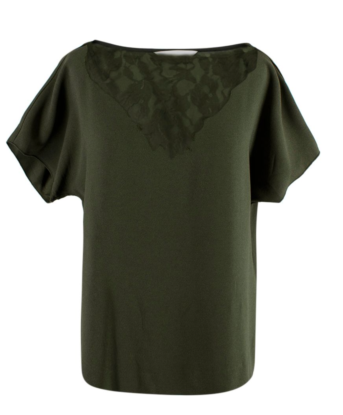 Dion Lee Khaki Lace Detail top Size XS Green viscose