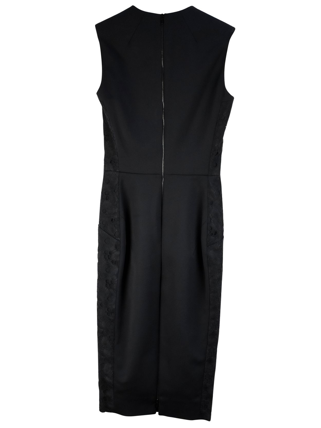 Victoria Beckham Black Floral Lace Sleeveless Dress Size XS