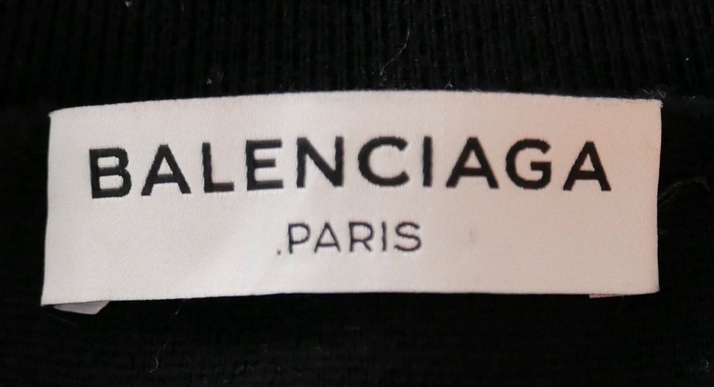 Preowned Balenciaga Forrest Print Panelled T-Shirt Size M Black mixed