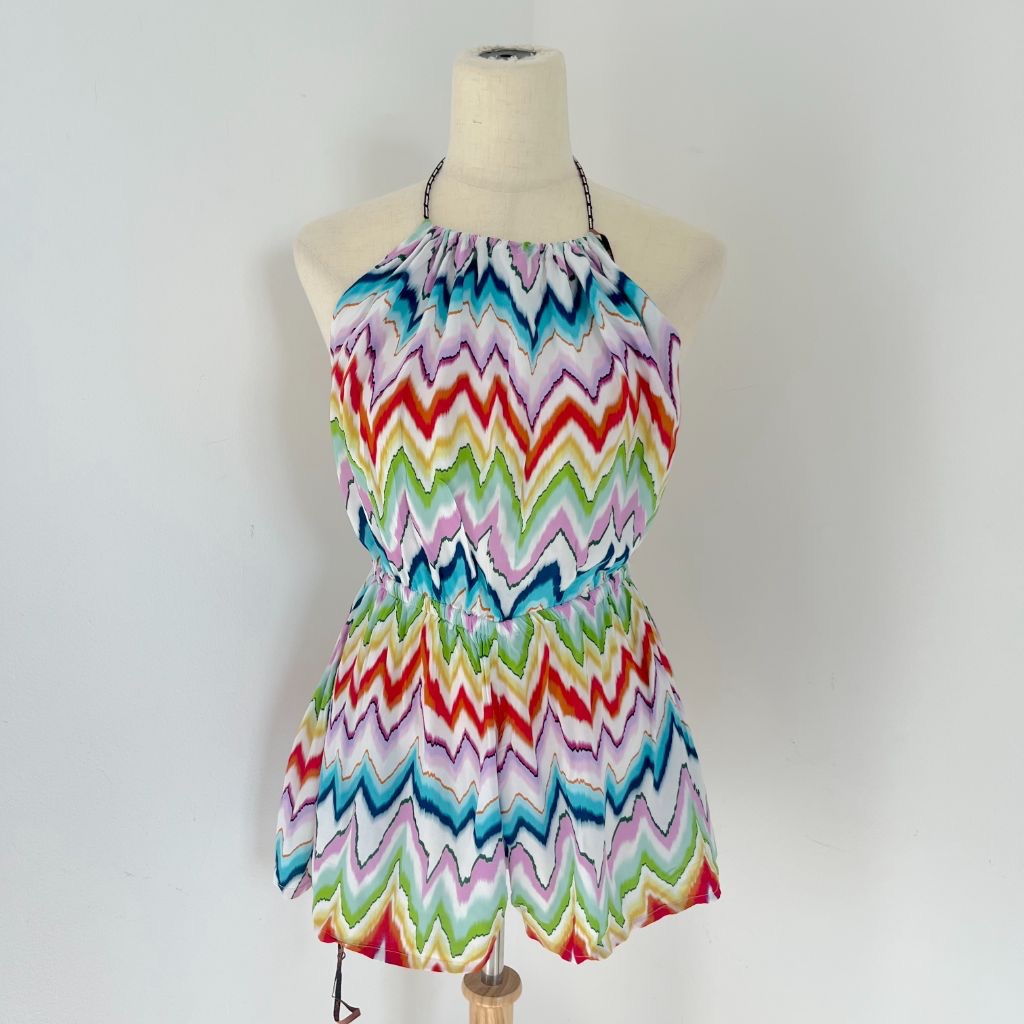 Preowned Missoni Multicoloured Chevron  Playsuit Size XS Multicolour viscose