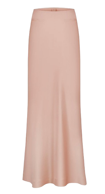 Anna October Leslie Peach Bias Cut Maxi Skirt Size S viscose