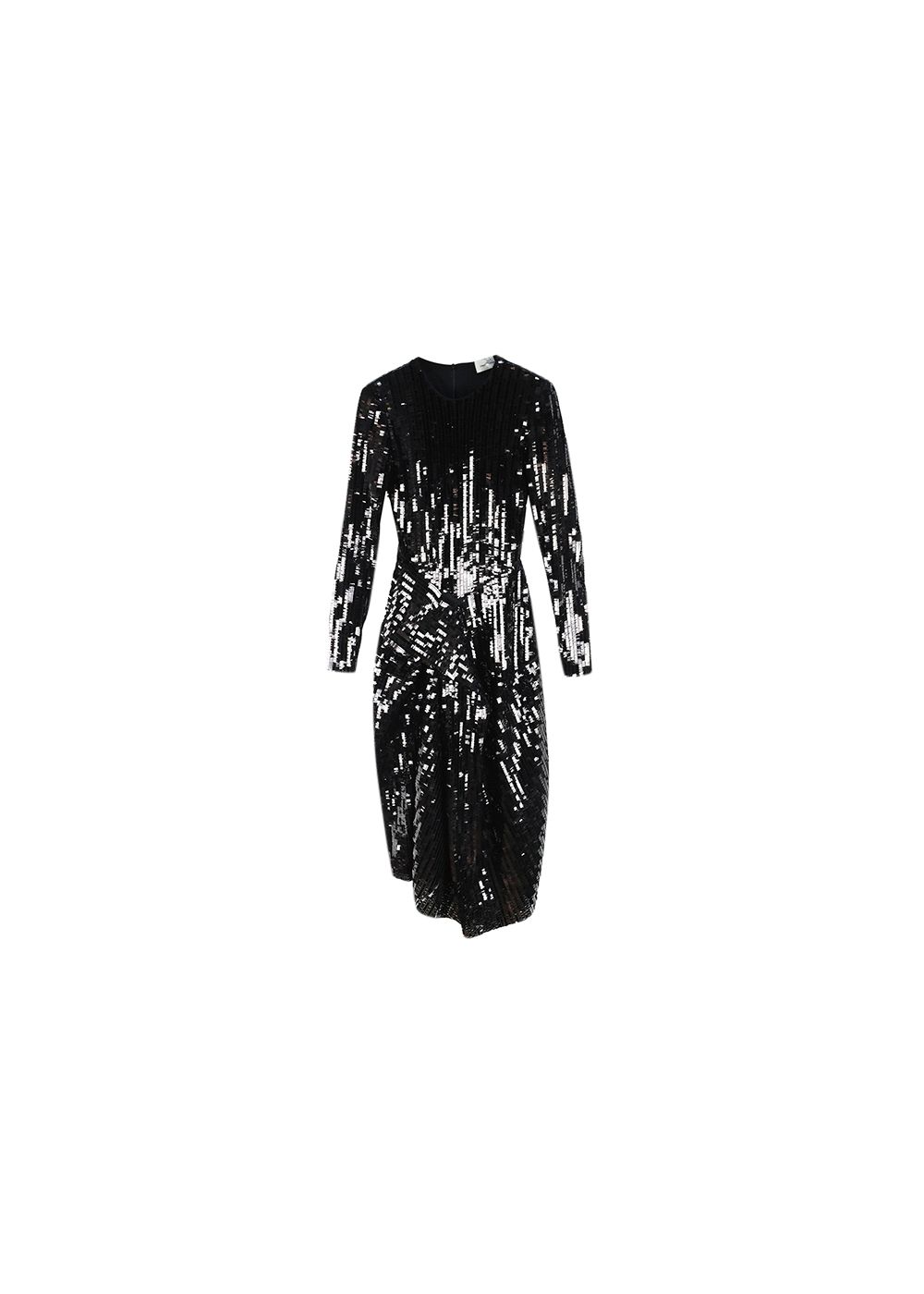 Preen by Thornton Bregazzi Sequin Midi Dress Size XS Black polyester