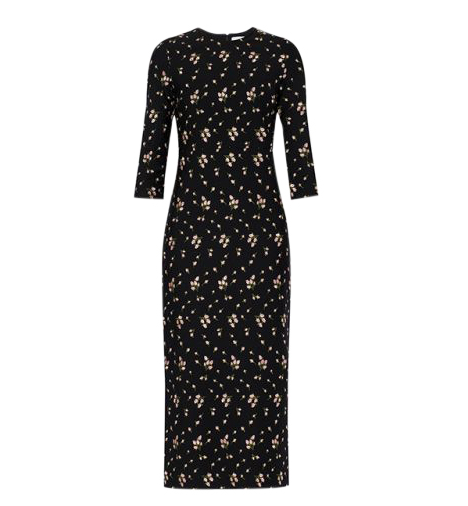 Erdem Evanna Jersey Maxi dress Size S Black viscose