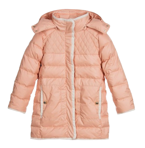 Boys Chloe Kids 3Y Peach Down Coat Size 3 Years Peachy Pink polyester