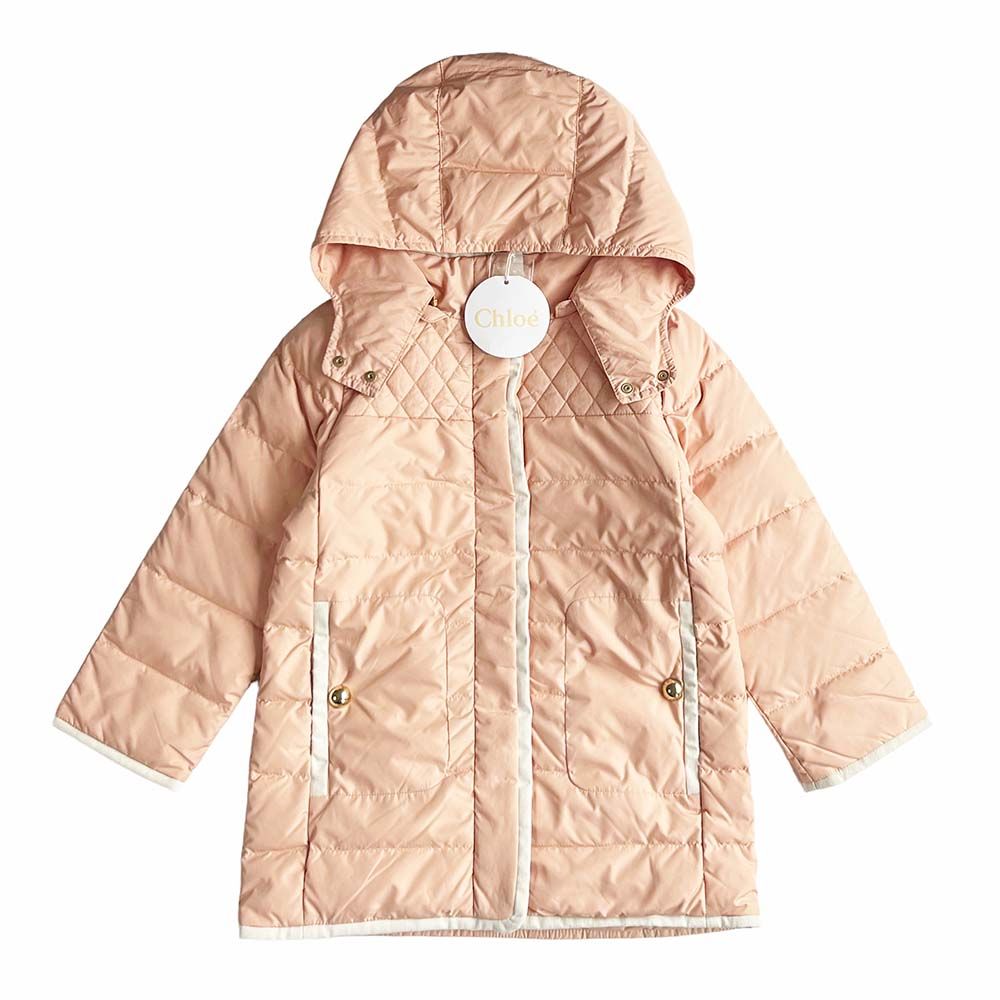 Boys Chloe Kids 3Y Peach Down Coat Size 3 Years Peachy Pink polyester