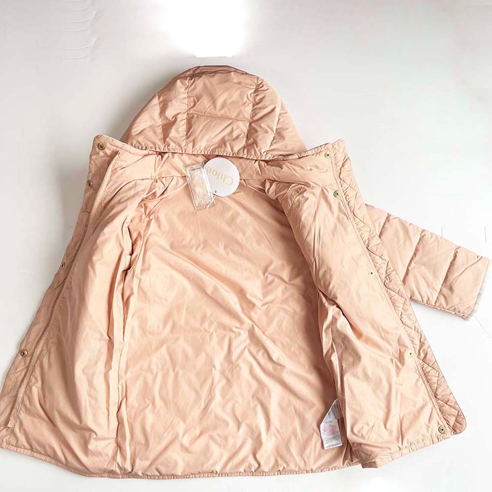 Boys Chloe Kids 3Y Peach Down Coat Size 3 Years Peachy Pink polyester