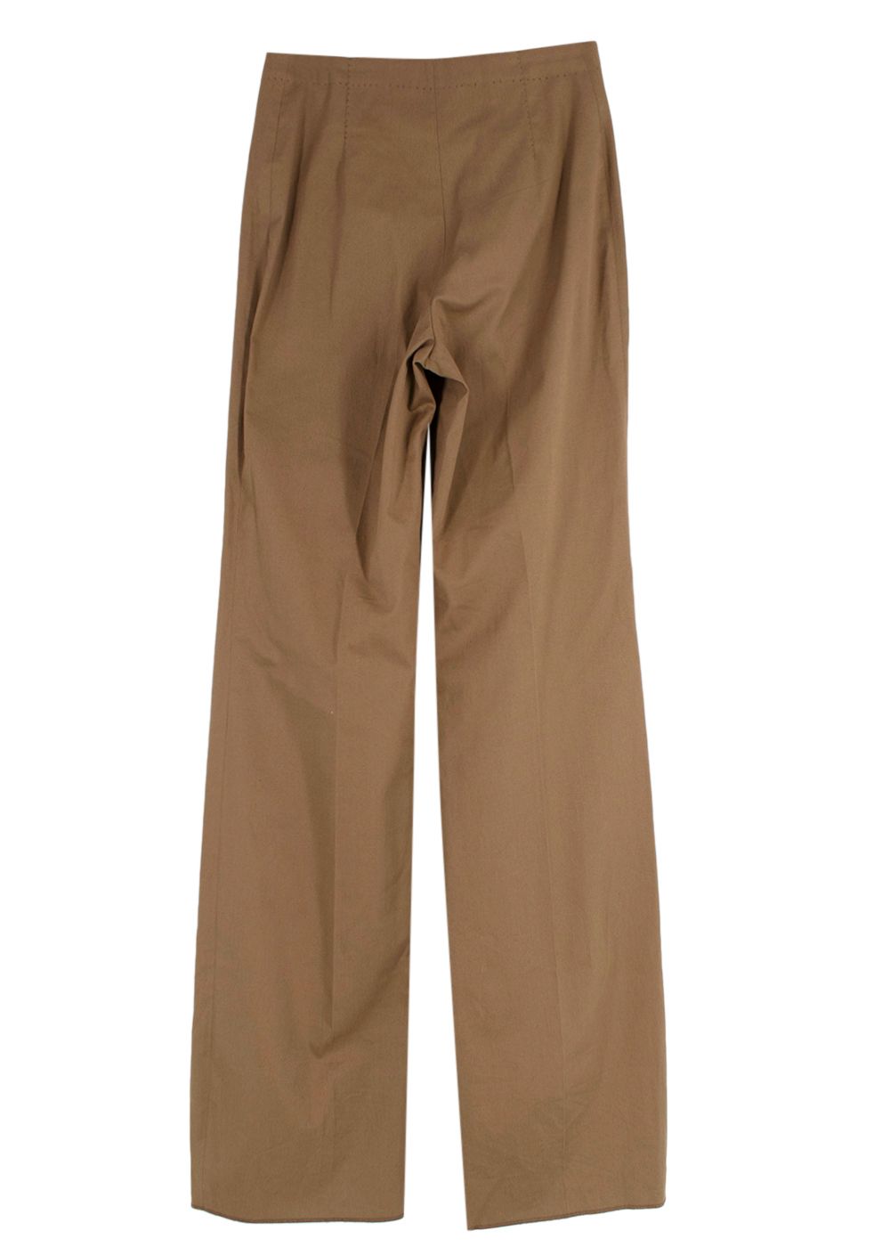 Giuliva Heritage Dark Tan Cotton Sailor Trousers Size XXS