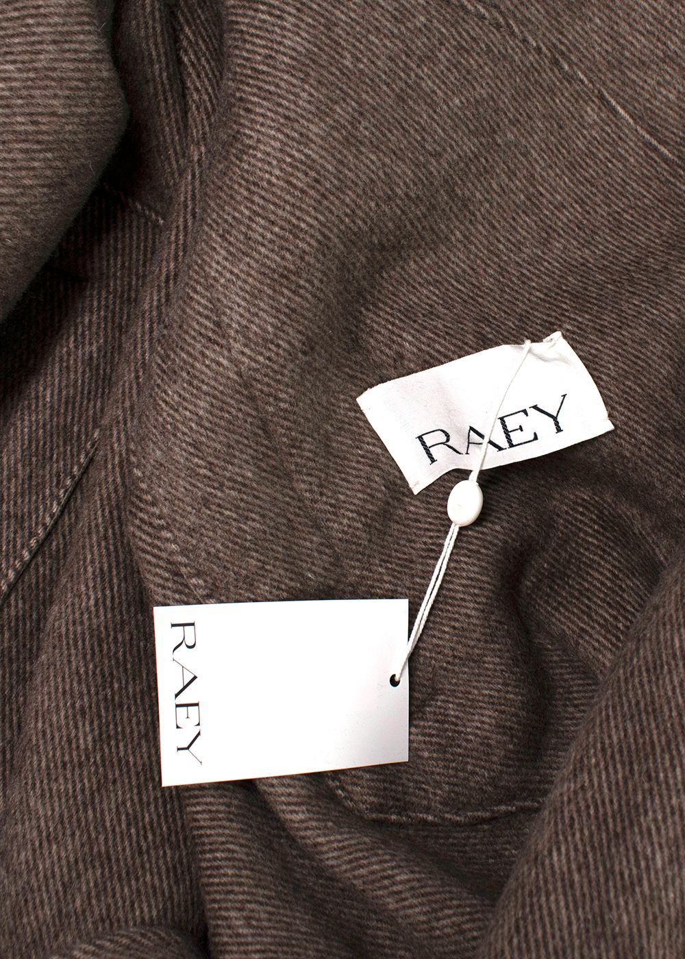 Raey Brown Wrap  Around Belted Cashmere Coat Size S