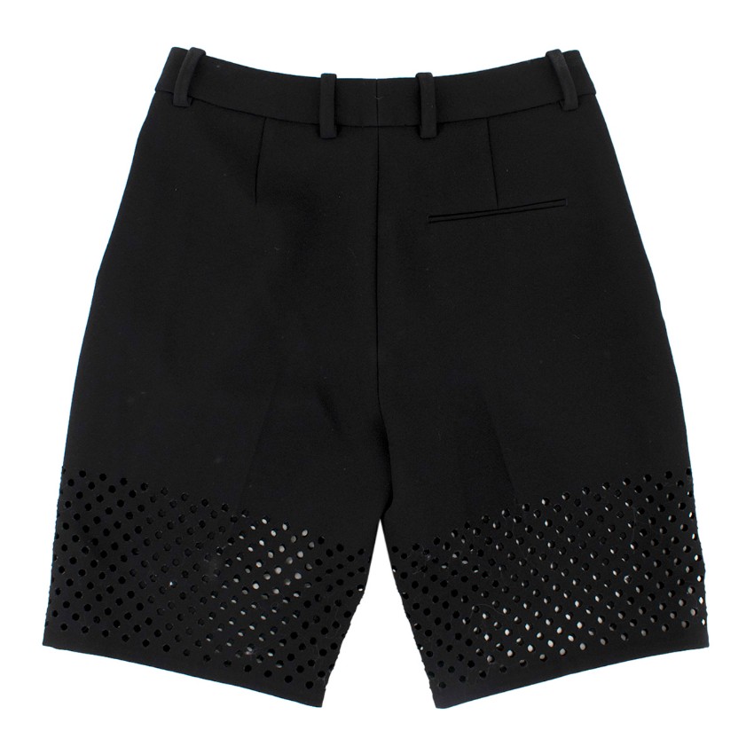 Preowned 31 Phillip Lim Black Lasercut Bermuda Shorts Size XS polyester