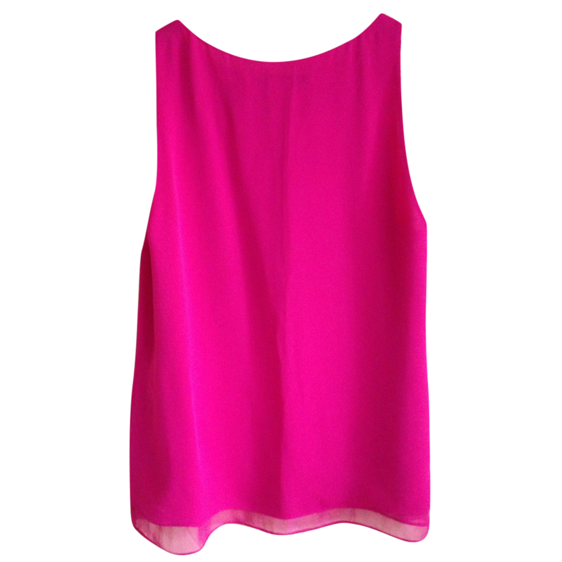 Diane Von Furstenberg Fuchsia Sleeveless Top Size S Pink fur