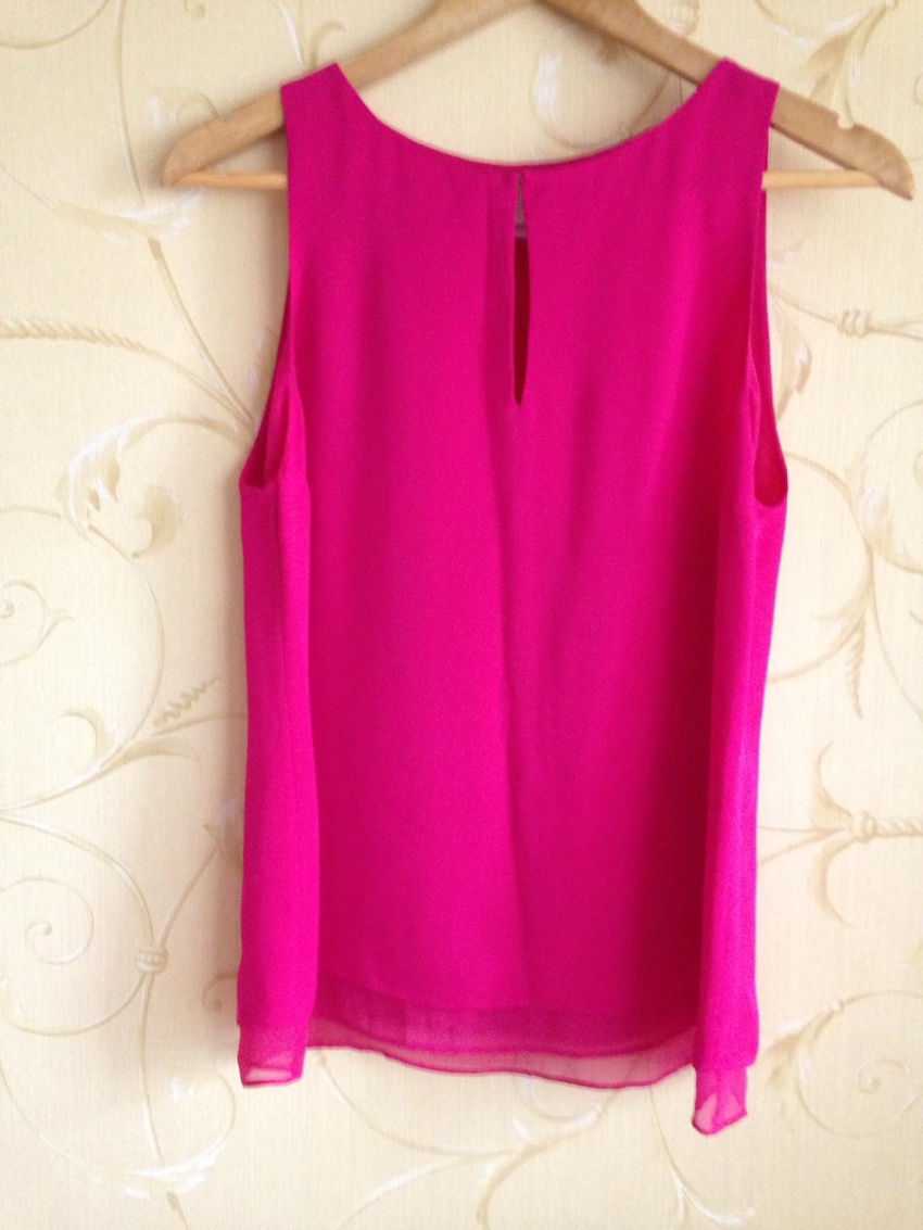 Diane Von Furstenberg Fuchsia Sleeveless Top Size S Pink fur