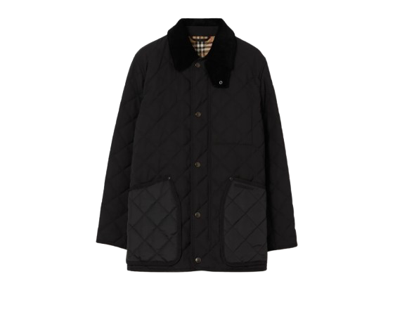 Preowned Burberry Black Thermoregulated Size XS Black outside/burberry print inside polyester