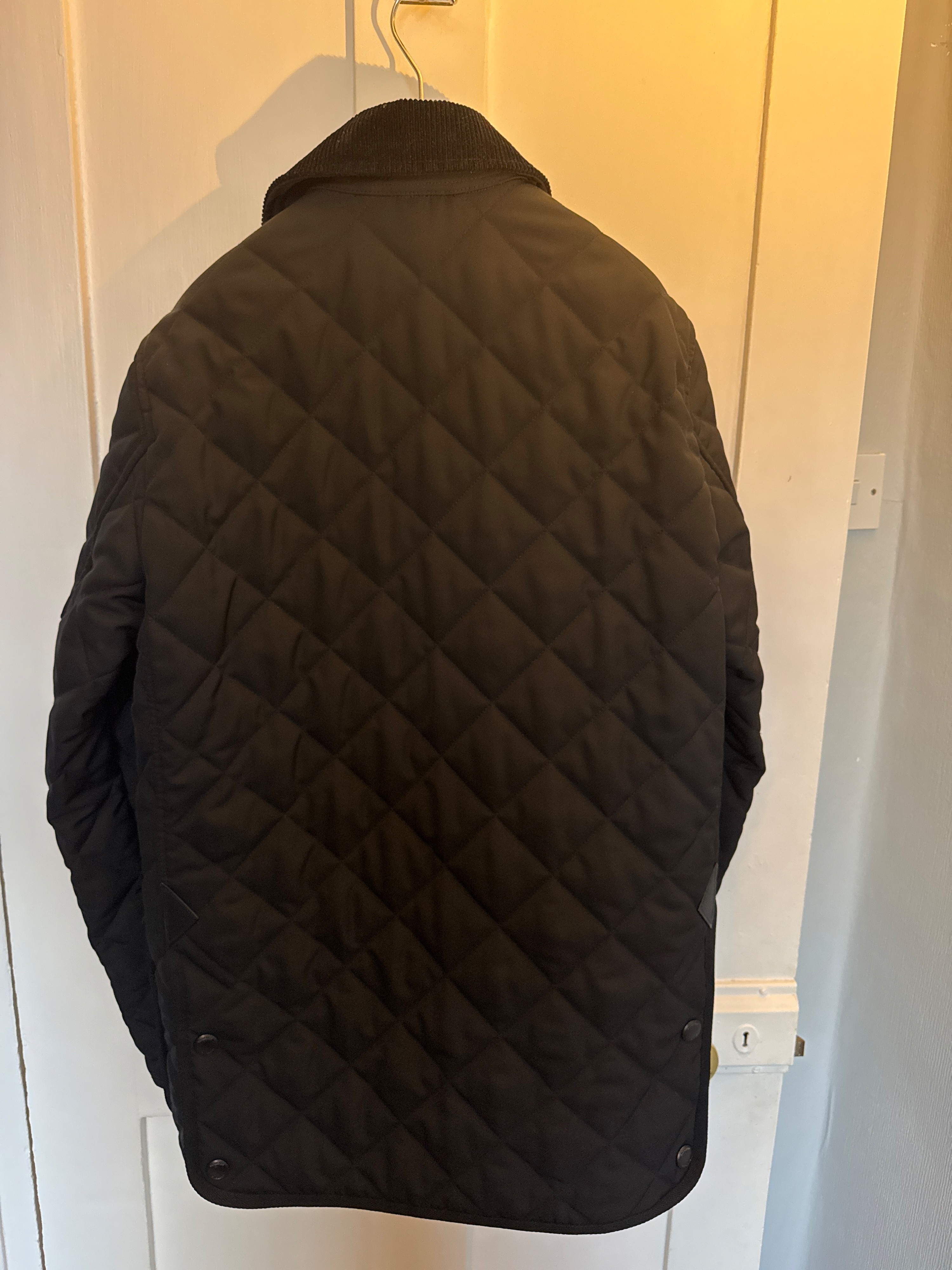 Preowned Burberry Black Thermoregulated Size XS Black outside/burberry print inside polyester