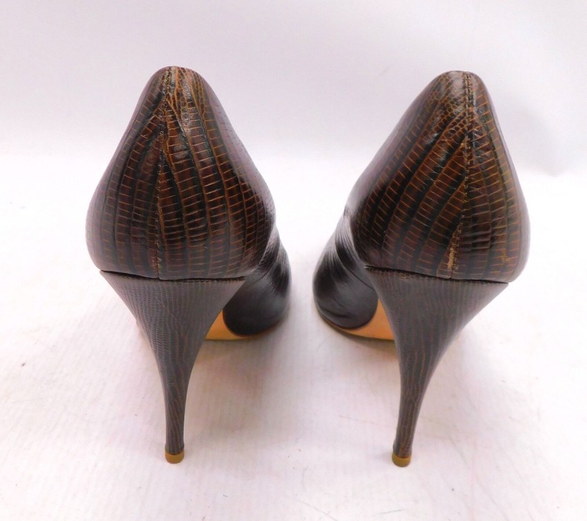 Preowned Giuseppe Zanotti Brown Snakeskin Pumps Size 385 Tan/Brown