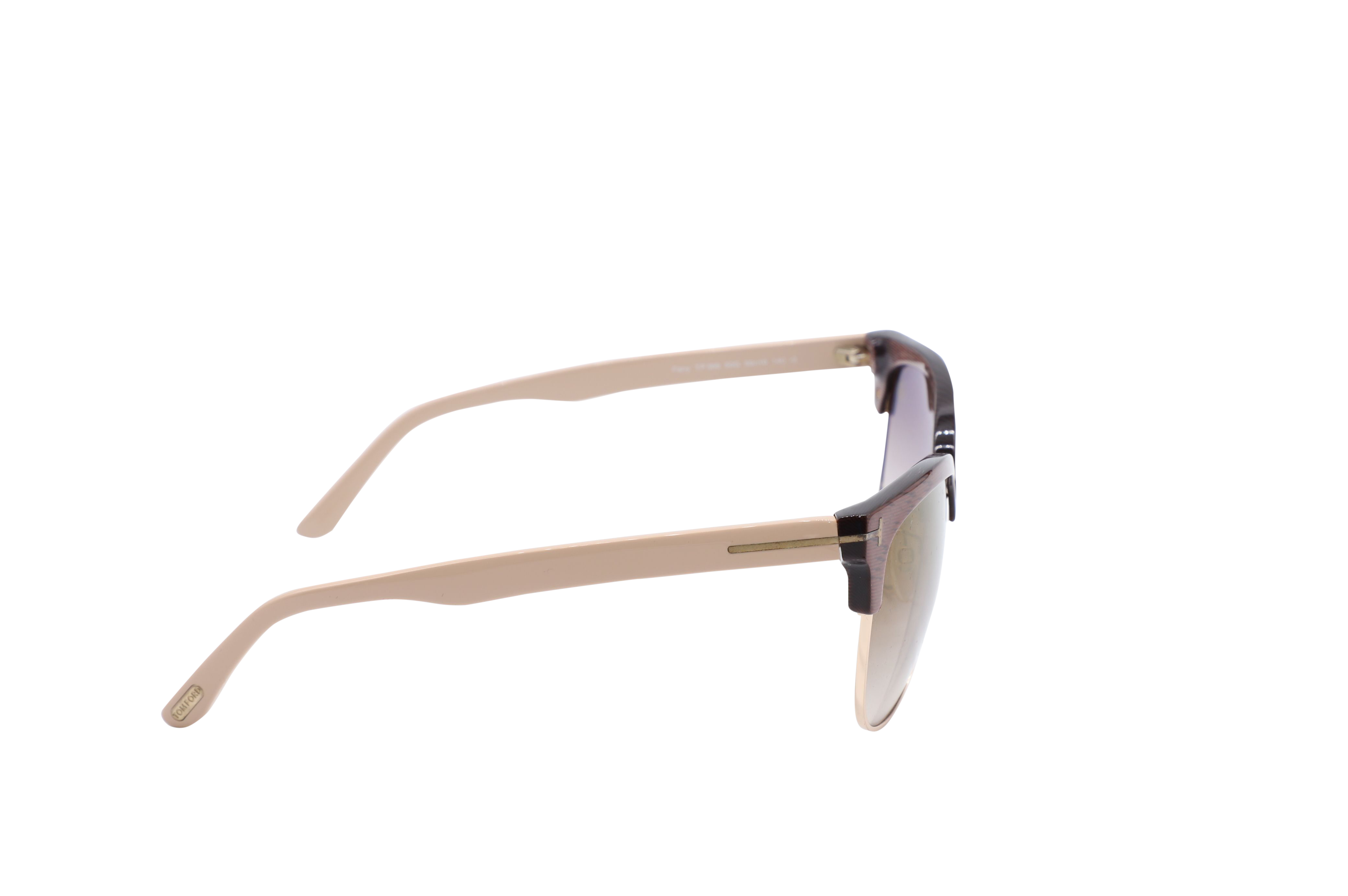 Preowned Tom Ford Beige Bicolour Sunglasses brown | beige acrylic