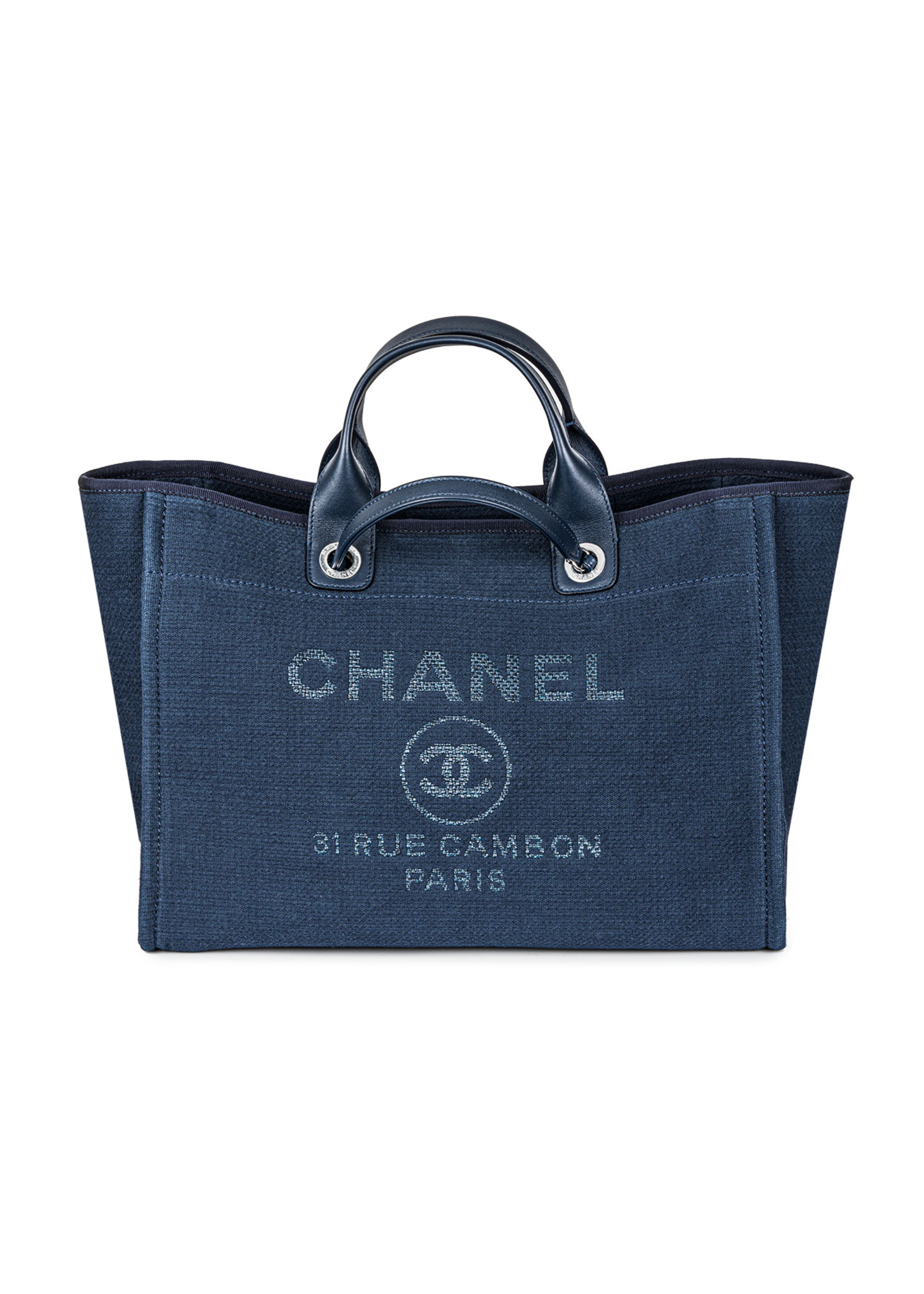 Chanel Blue Denim Deauville Shopper