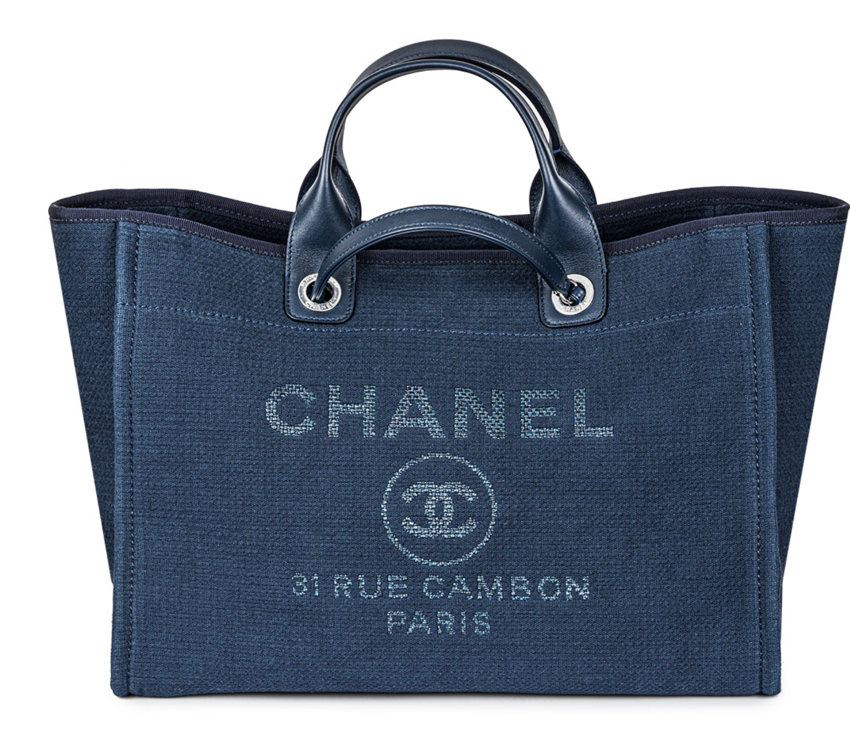 Chanel Blue Denim Deauville Shopper