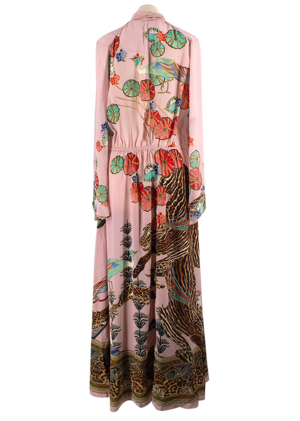 Camilla Ziba Ziba Wrap Dress With Neck Tie Size XL Pink silk