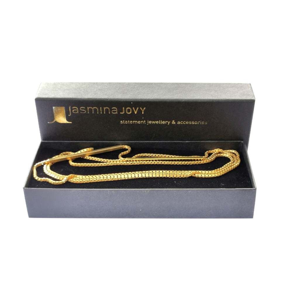 Jasmina Jovy 18ct Gold Plated Double Wrap Necklace Yellow silver