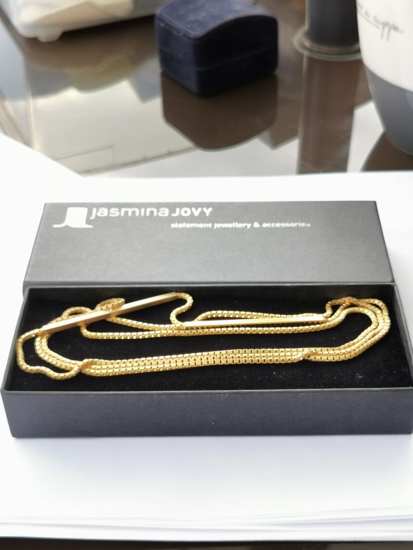 Jasmina Jovy 18ct Gold Plated Double Wrap Necklace Yellow silver