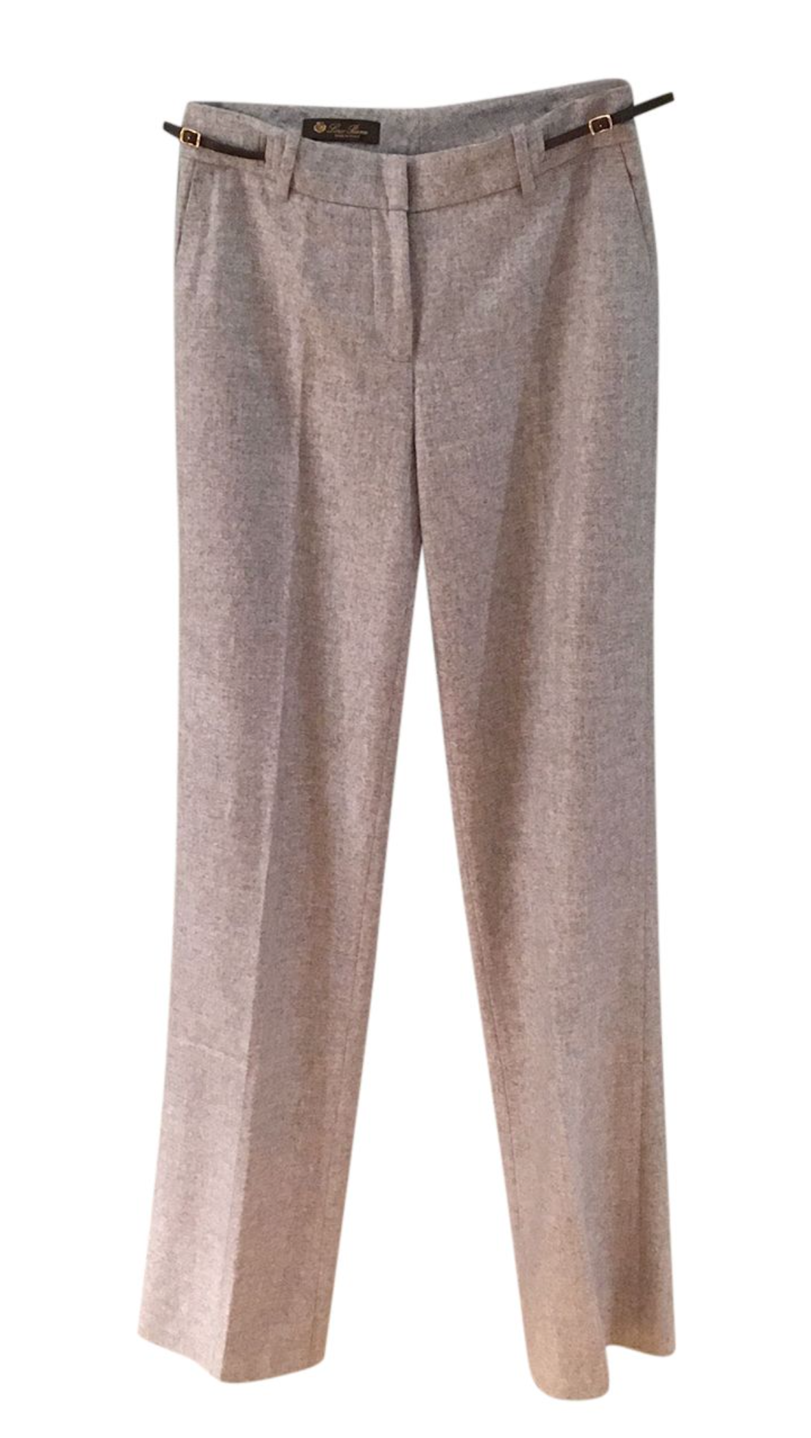 Loro Piana Grey Cashmere Tailored Trousers Size S LIGHT GREY