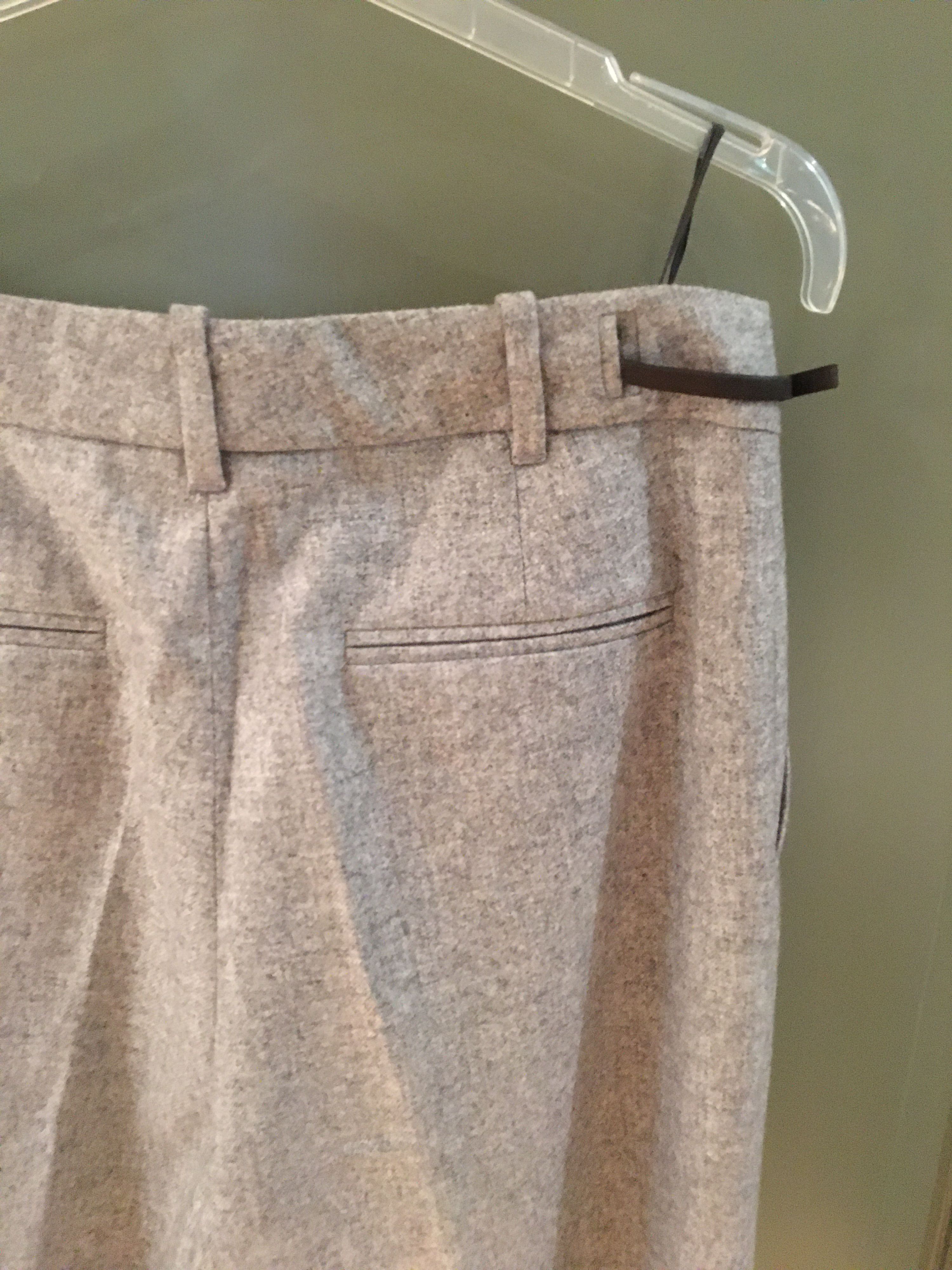 Loro Piana Grey Cashmere Tailored Trousers Size S LIGHT GREY