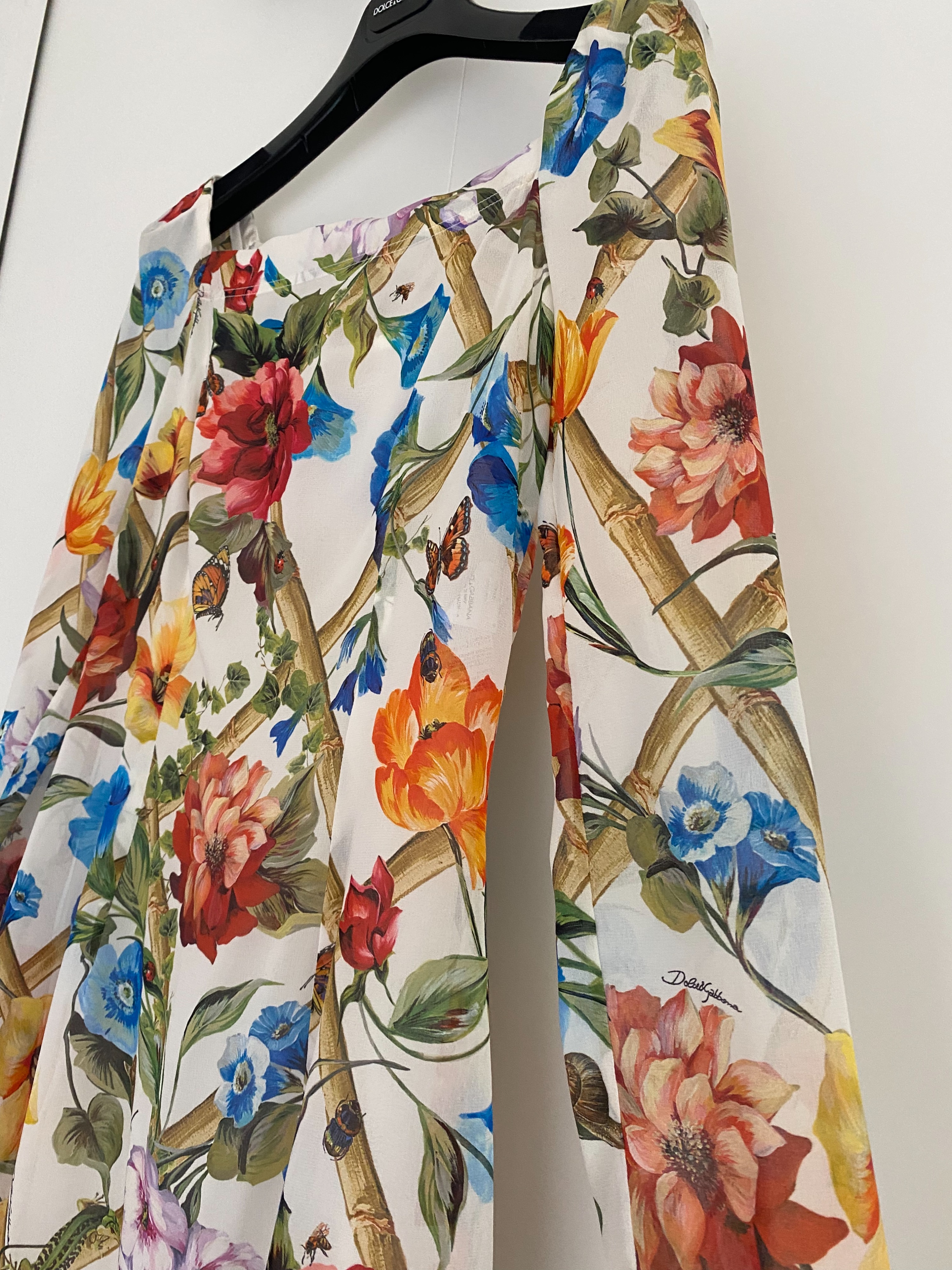 Dolce  Gabbana Multicolour floral silk crepe sheath dress Size XXS