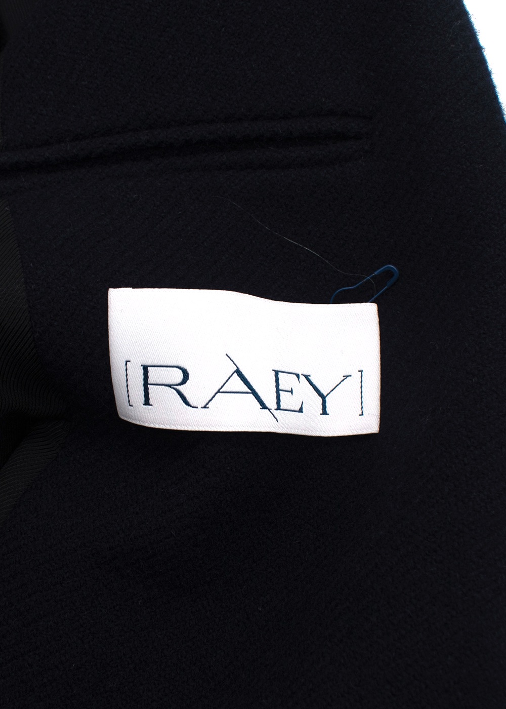 Raey Navy Double Breasted Dropped Shoulder Wool Overcoat Size XS Navy Blue