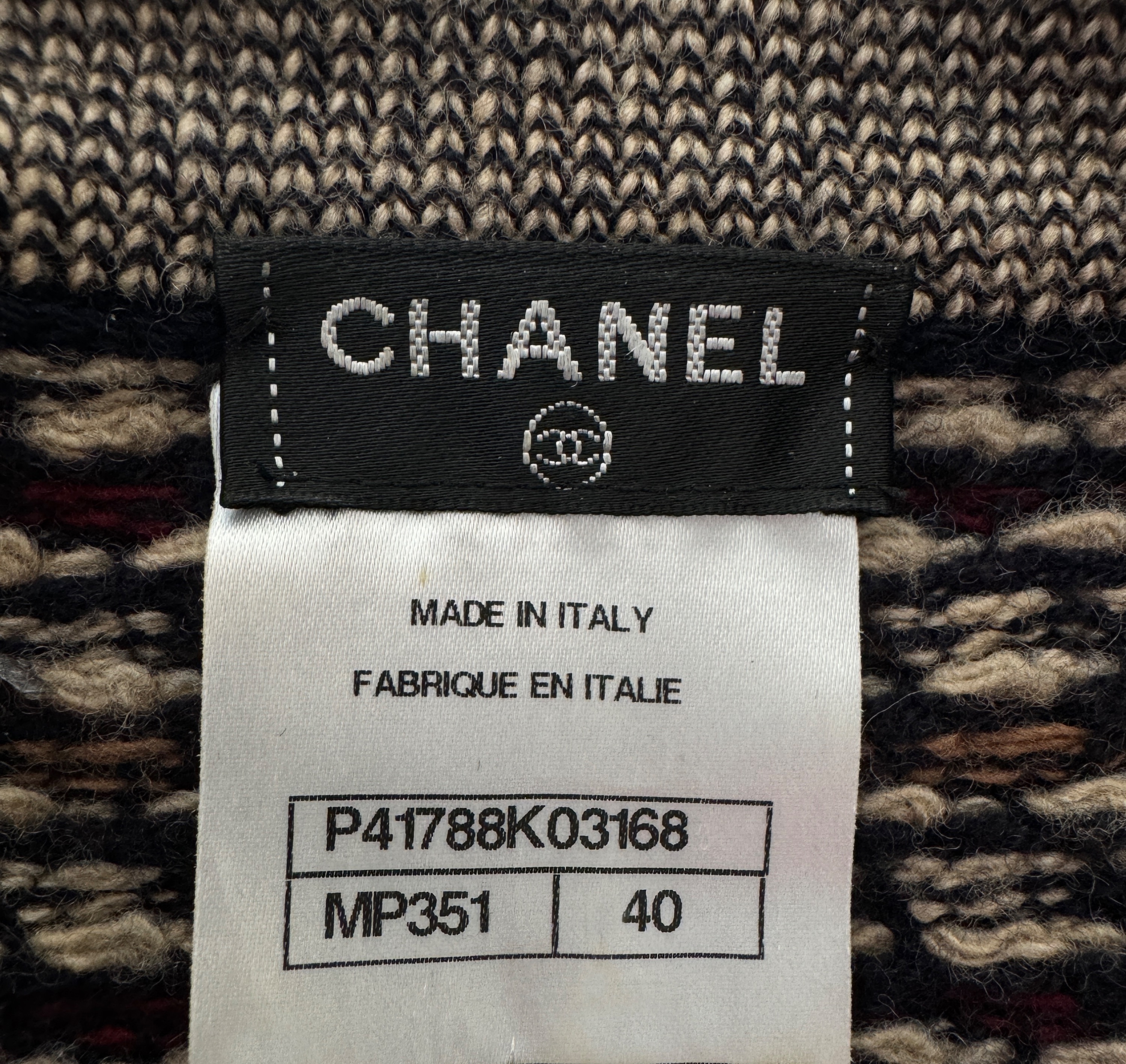 Chanel Paris/Byzance Metallic Cashmere Dress Size S multicolor