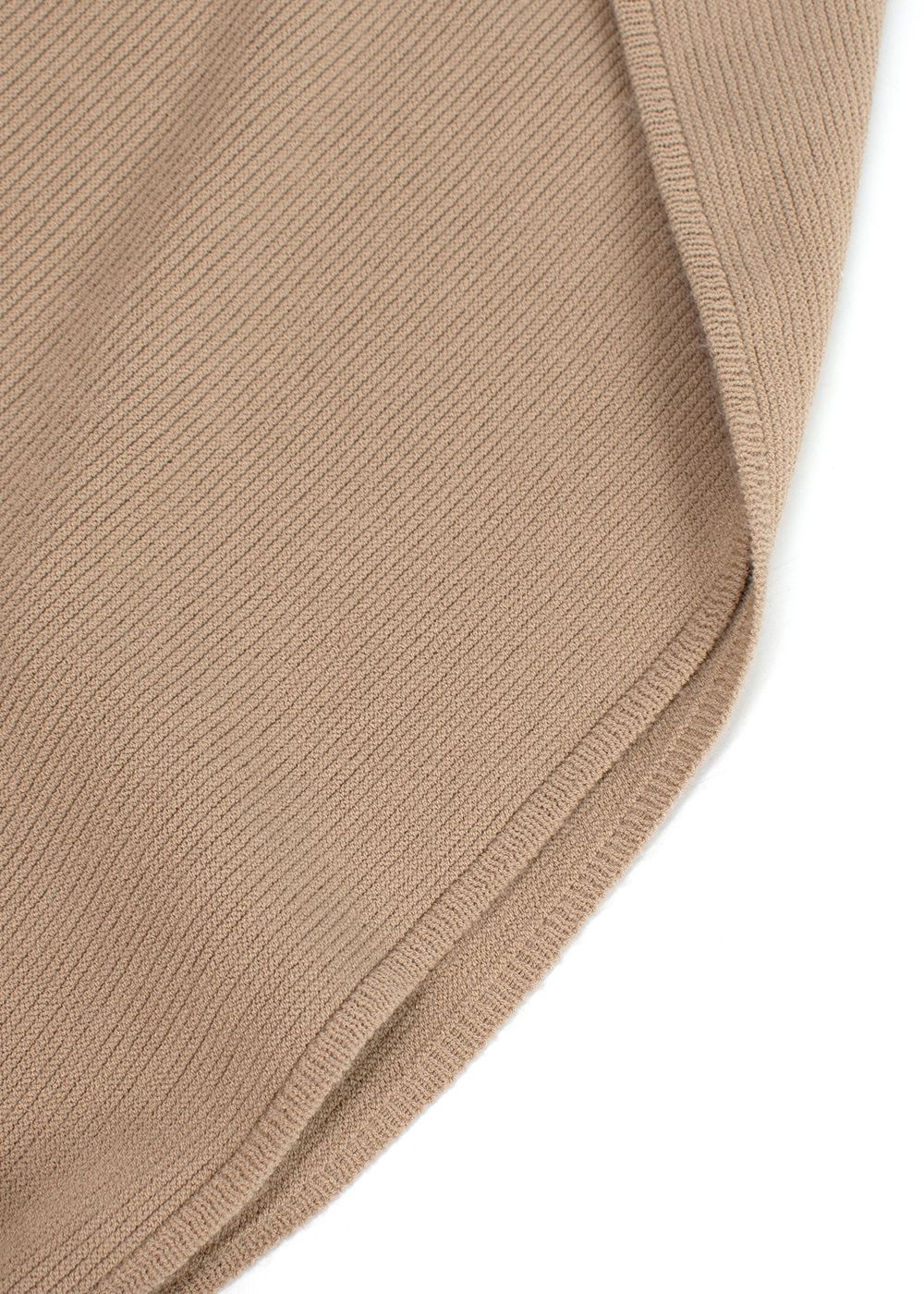 Giorgio Armani Camel Ribbed T-Shirt Size M Nude viscose