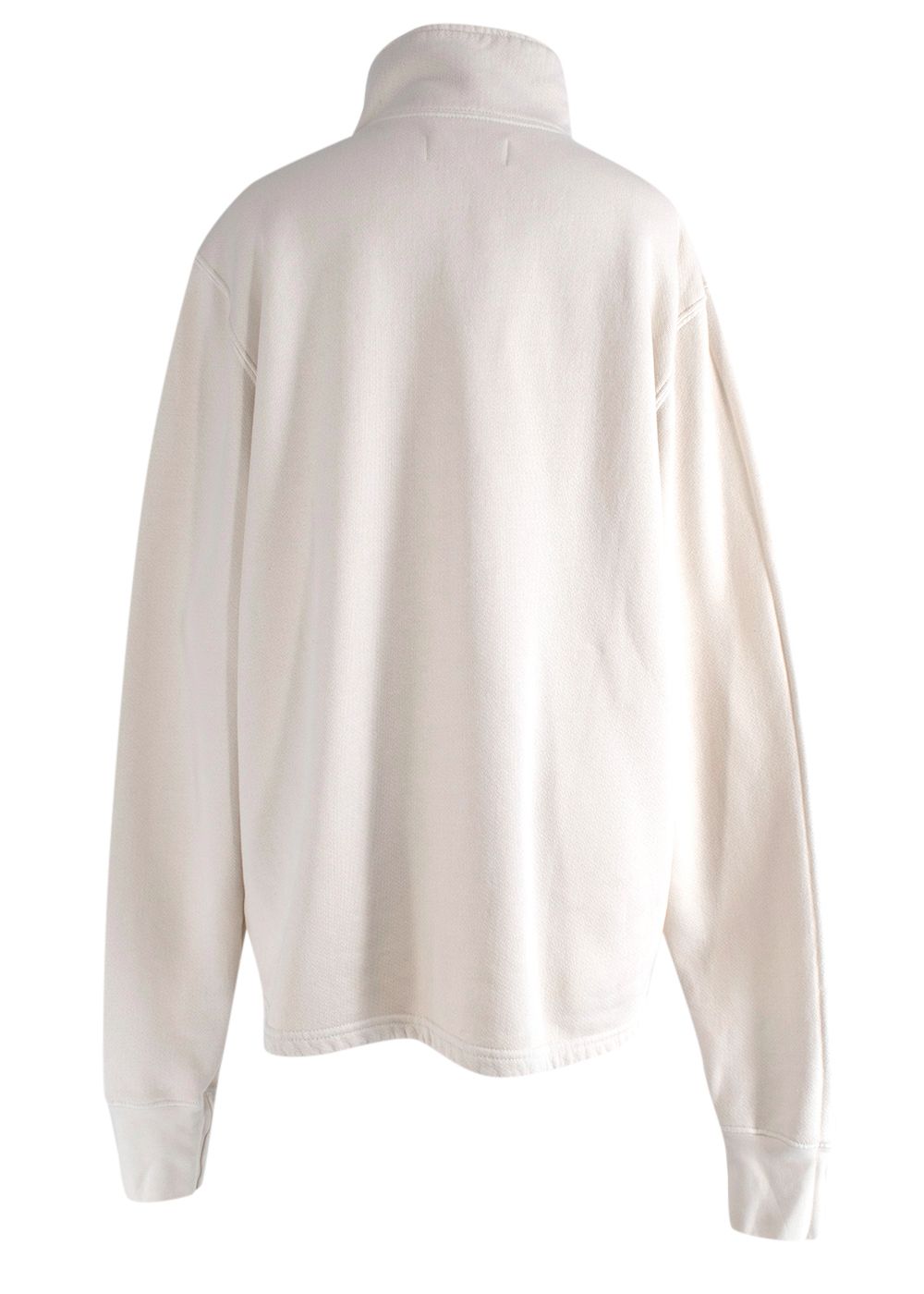 Les Tien Cream Half-Zip Jumper Size M cotton