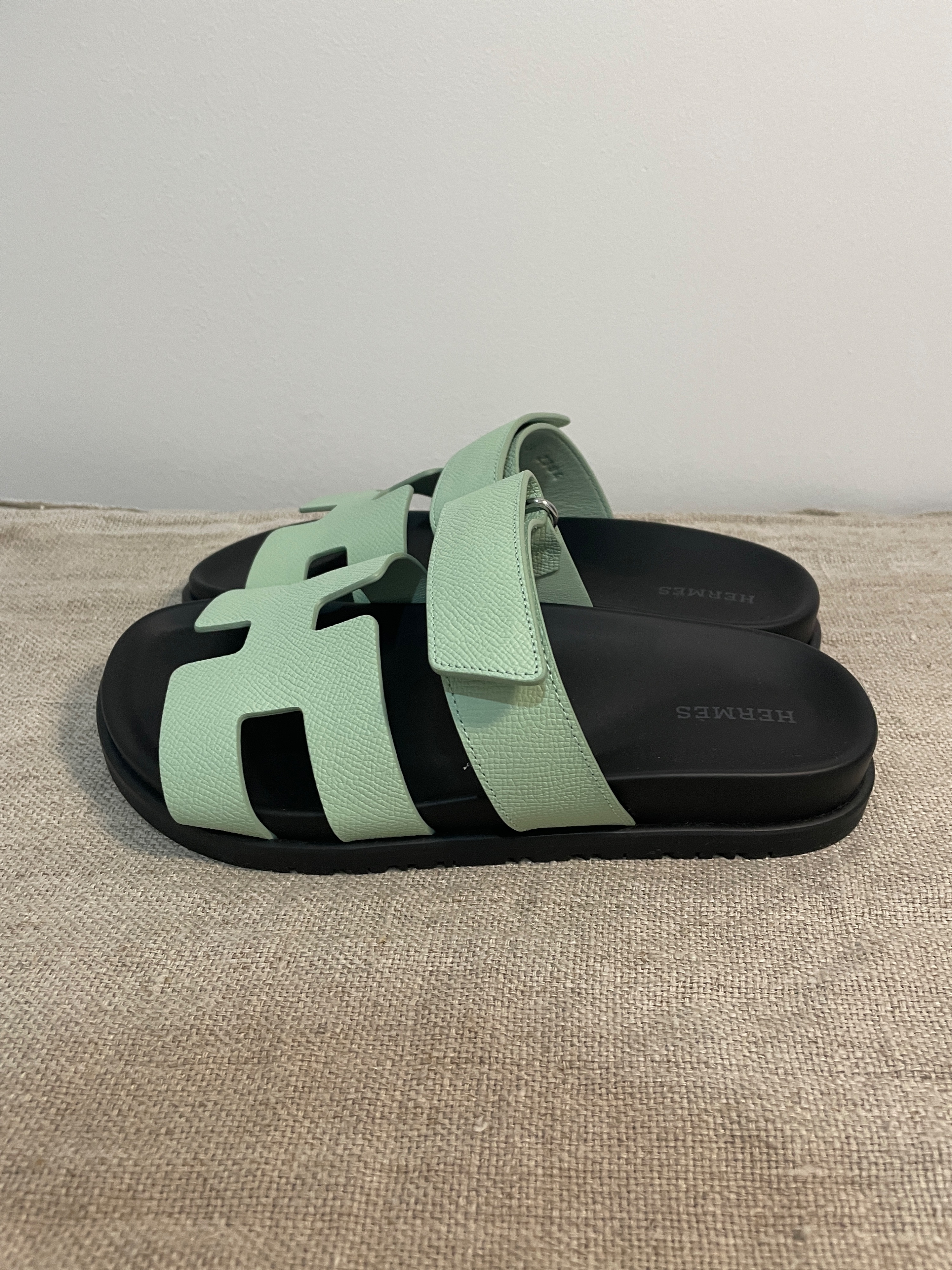 Hermes Vert Jade Chypre Sandals Size 36 leather