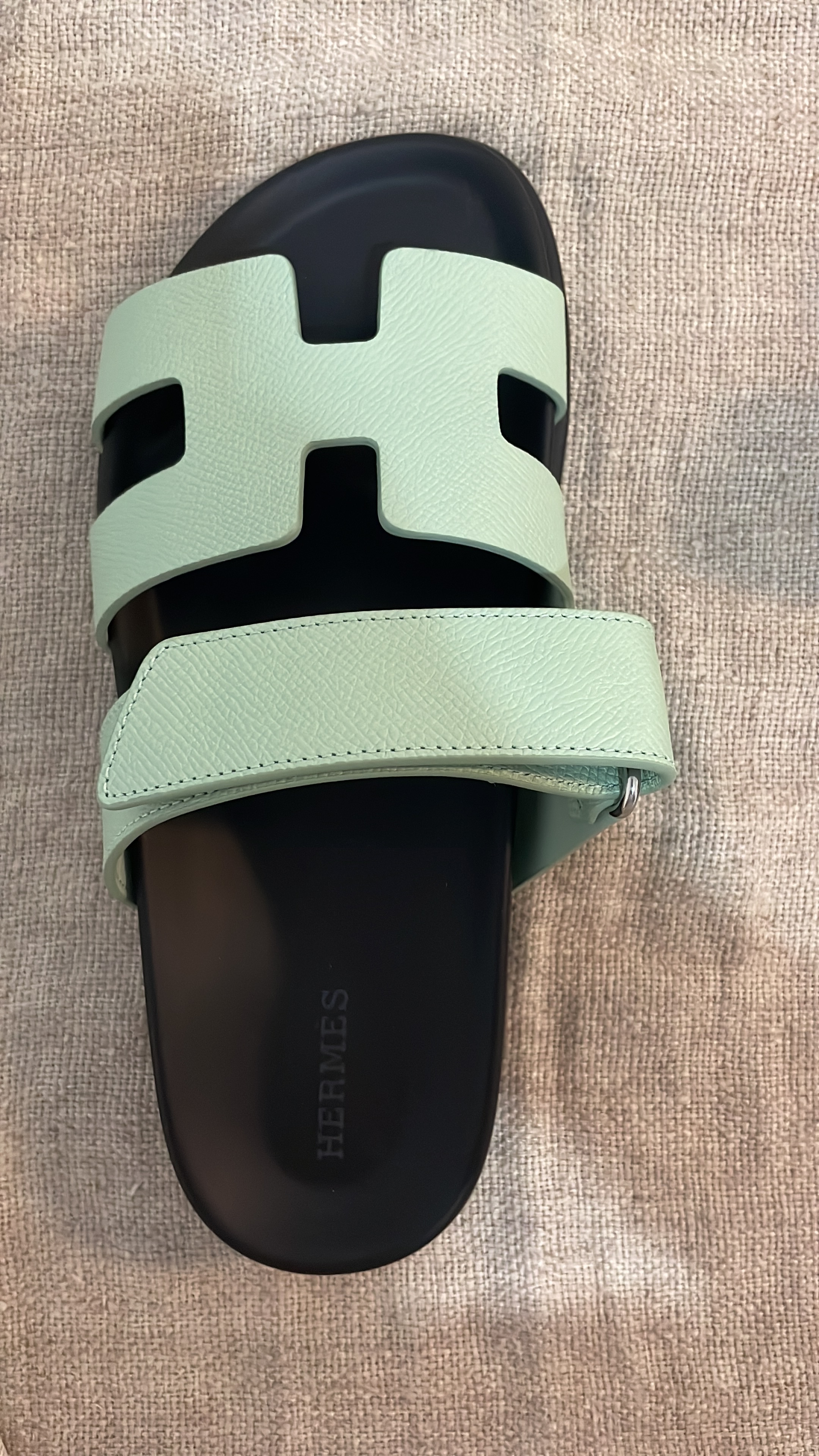 Hermes Vert Jade Chypre Sandals Size 36 leather