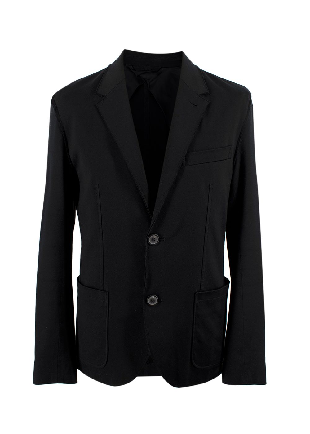 Men's Lanvin Black Cotton Single-breasted Blazer Size S