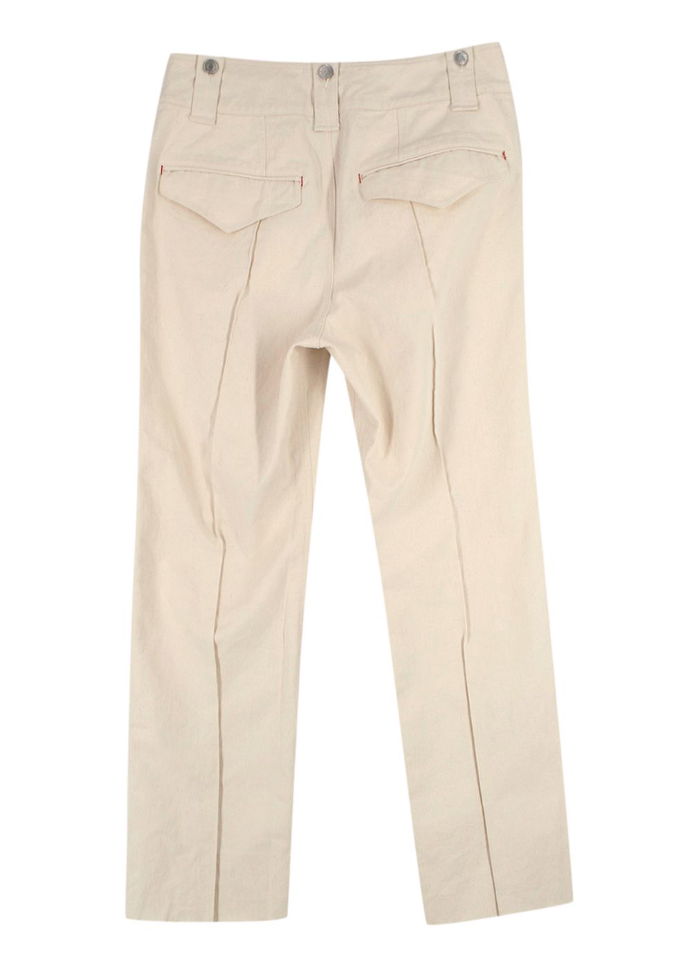 Isabel Marant Cream Denim Dilirok Trousers Size L cotton