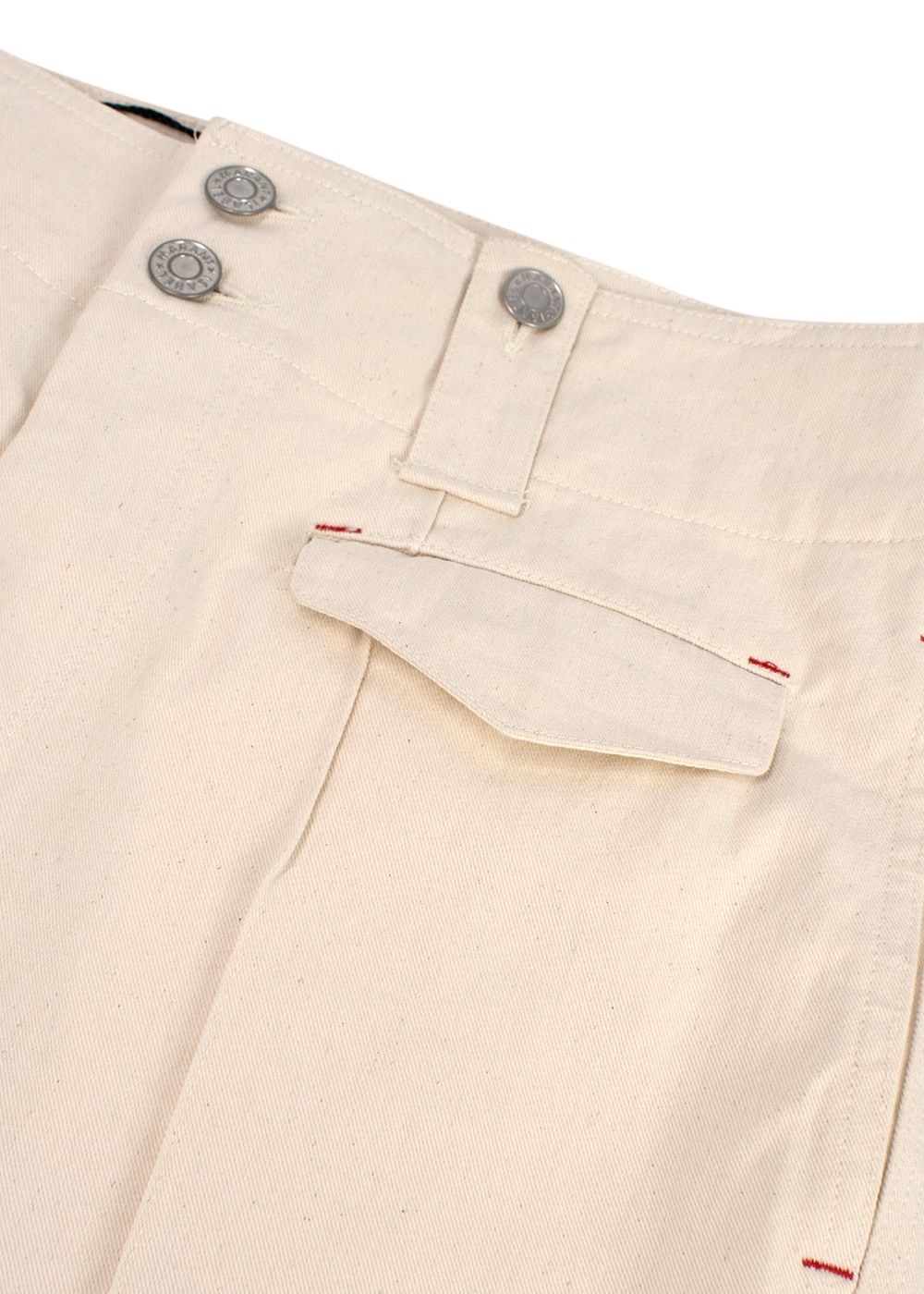 Isabel Marant Cream Denim Dilirok Trousers Size L cotton