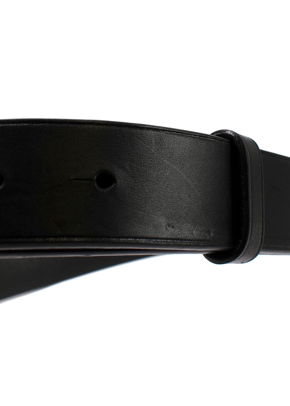 Ralph Lauren Purple Label logo-plaque leather belt Black