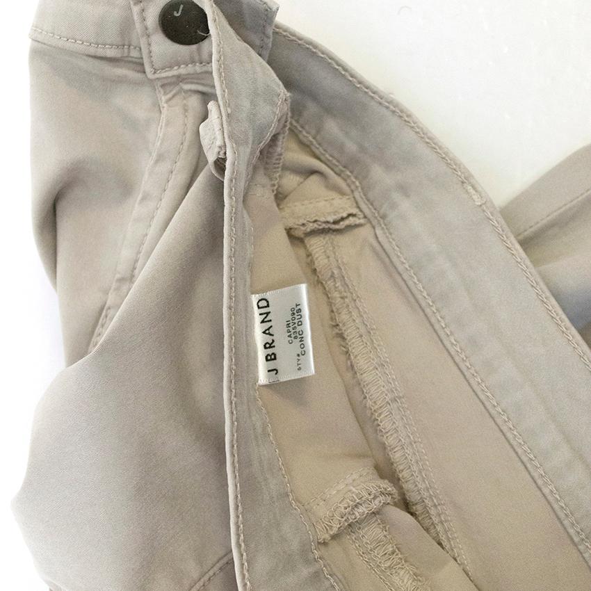 Preowned J Brand  'Concrete Dust' Capri Trousers Size 27/69 Beige/Nude cotton