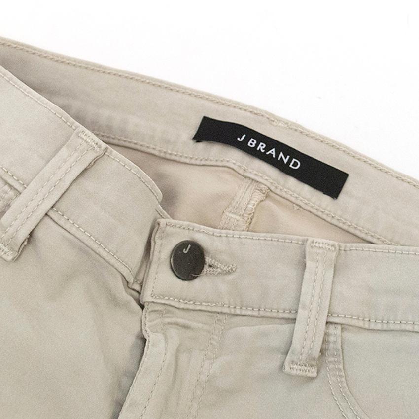 Preowned J Brand  'Concrete Dust' Capri Trousers Size 27/69 Beige/Nude cotton