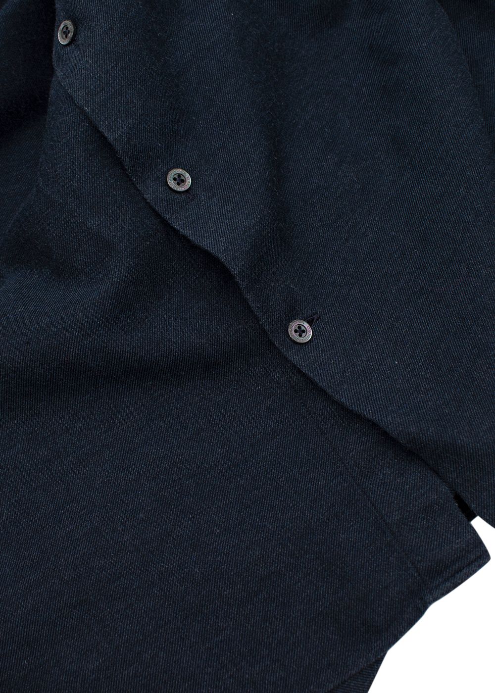 Men's Preowned Corneliani ID Navy Cotton Shirt Size S