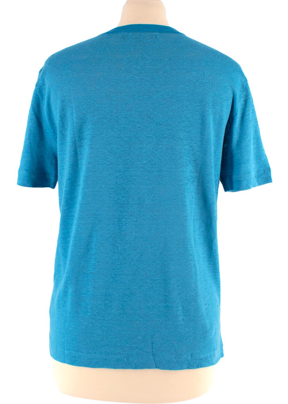 Loro Piana Blue Linen T-shirt Size XS