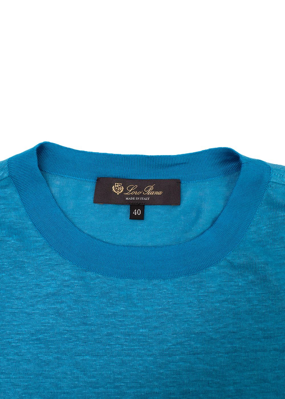 Loro Piana Blue Linen T-shirt Size XS