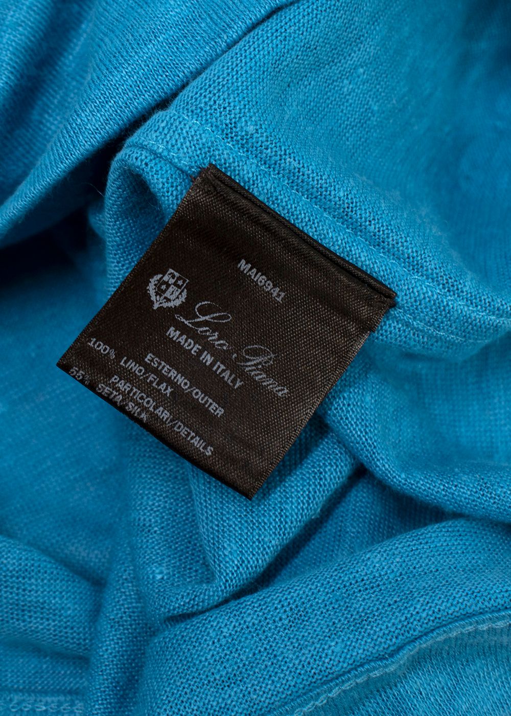 Loro Piana Blue Linen T-shirt Size XS