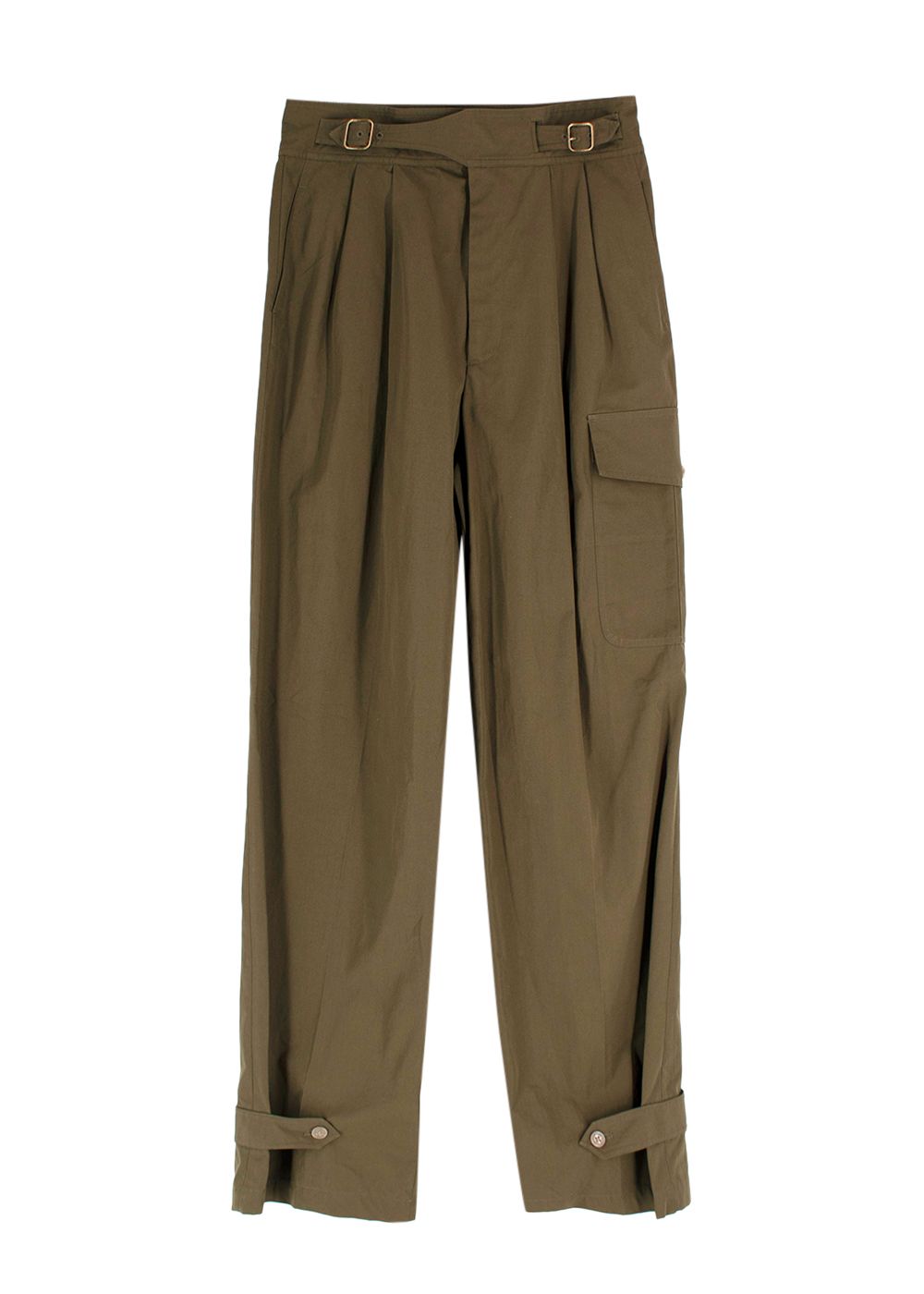 Ralph Lauren Khaki Anniston Cargo Trousers Size S cotton