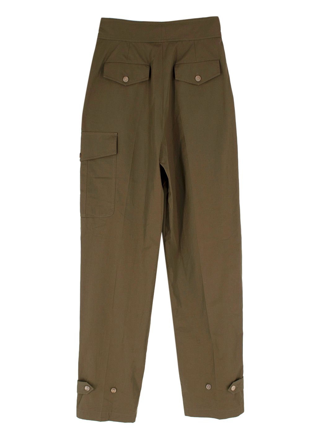 Ralph Lauren Khaki Anniston Cargo Trousers Size S cotton