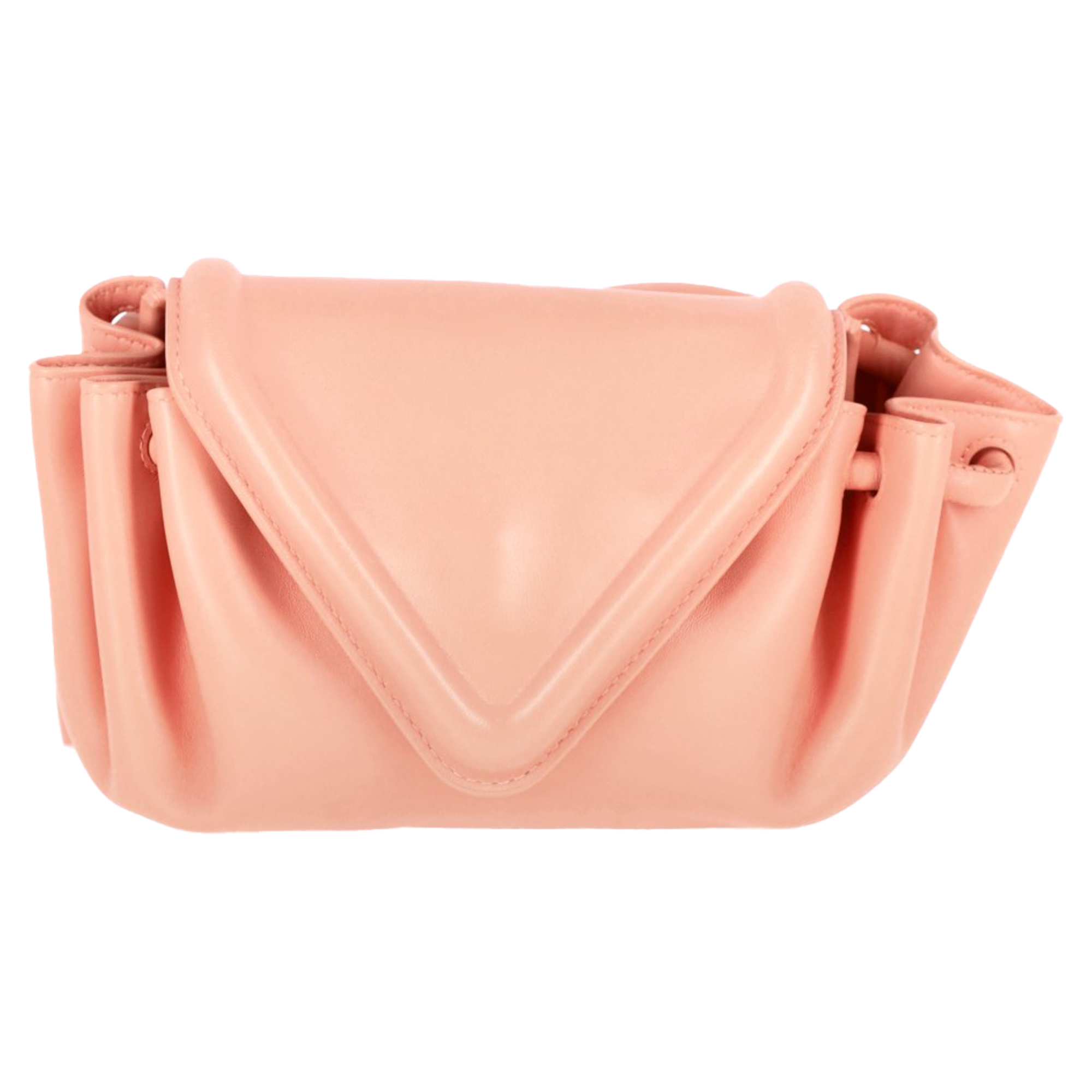 Preowned Bottega Veneta Peach Small Beak Crossbody Bag pink | rose leather