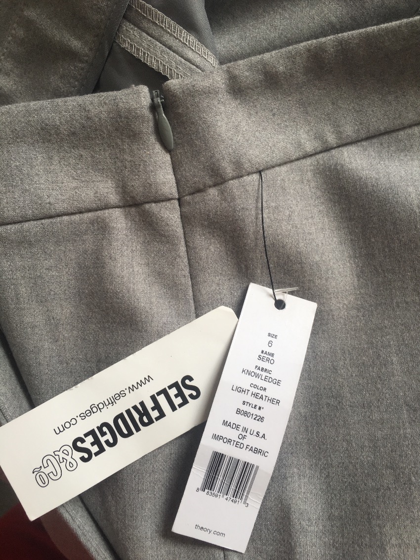 Preowned Theory wool classic trousers Size M Silver